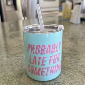 12oz Short Kirklands Green and Pink Insulated Drinkware Tumbler